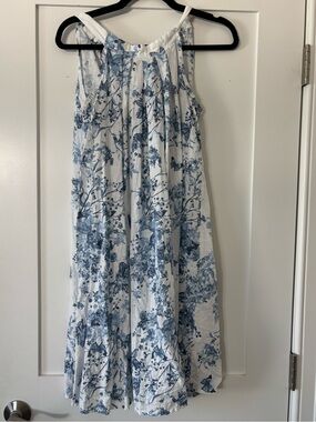 Bellambra Blue White Floral Dress Cottagecore Size Small